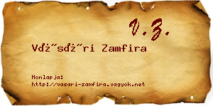 Vásári Zamfira névjegykártya